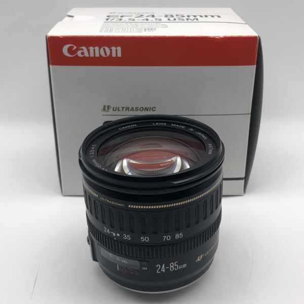 6w5 Canon ZOOM LENS EF 24-85mm 1:3.5-4.5 ULTRASONIC 箱付 キャノン ウルトラソニック ズームレンズ カメラ レンズ AF 1000~_画像1