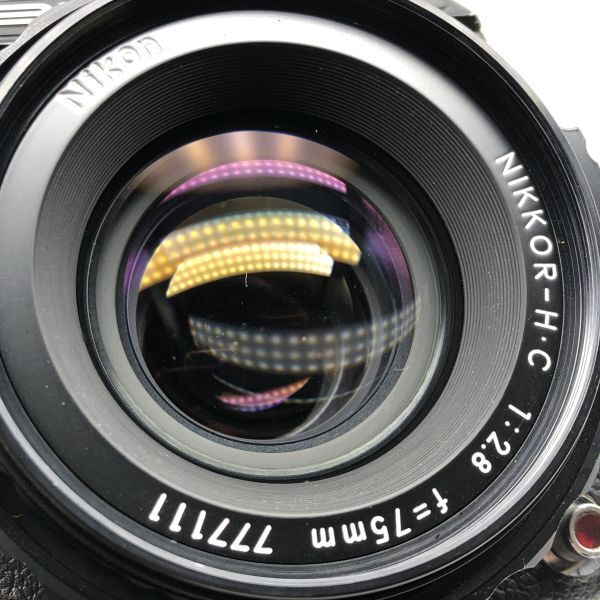 8w135 ZENZA BRONICA EC-TL 動作確認済 レンズ NIKKOR-H・C 1:2.8 75mm ブロニカ ニッコール カメラ 中判カメラ フィルムカメラ 1000~の画像2