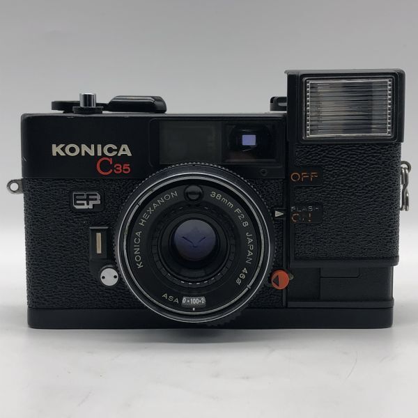 6w68 KONICA C35 EF 動作確認済 コニカ コンパクトカメラ フィルムカメラ レンズ カメラ 写真 撮影 1000~_画像1