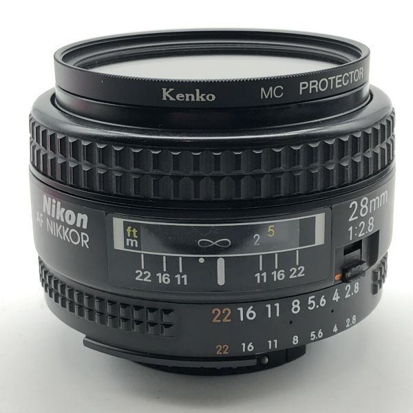 6w120 Nikon AF NIKKOR 1:2.8 28mm レンズ 動作確認済 ニコン ニッコール 単焦点レンズ AF カメラ 写真 撮影 1000~_画像1