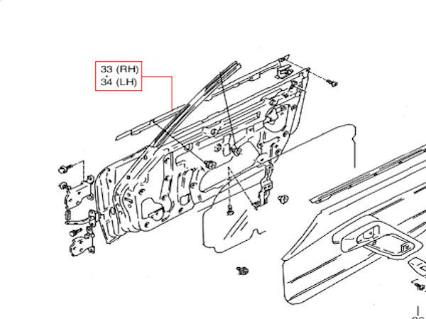  prompt decision! new goods Suzuki original Cappuccino drainer molding belt molding left right set EA11R*EA21R