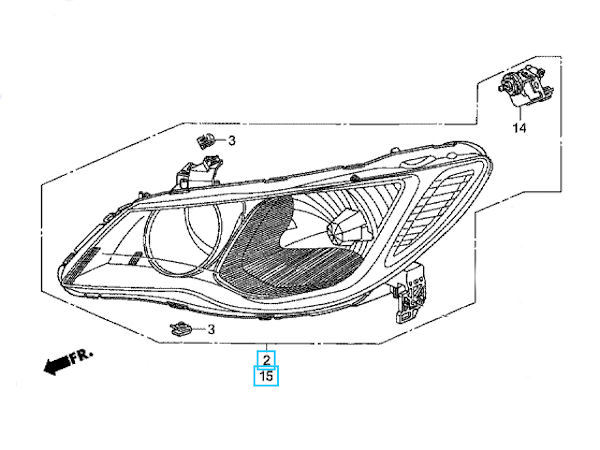 即決！ 新品 ホンダ純正 HIDヘッドライト シビック CIVIC 4D TypeR FD2 左右セット 1台分の画像2