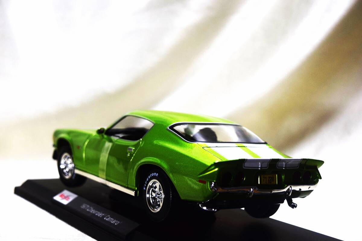 新品マイスト1/18【Maisto】◆1971年式 Chevrolet Camaro/レア◆シボレー/ポルシェ/フェラーリ/BMW/アウディ/オートアート/京商/ブラーゴの画像3