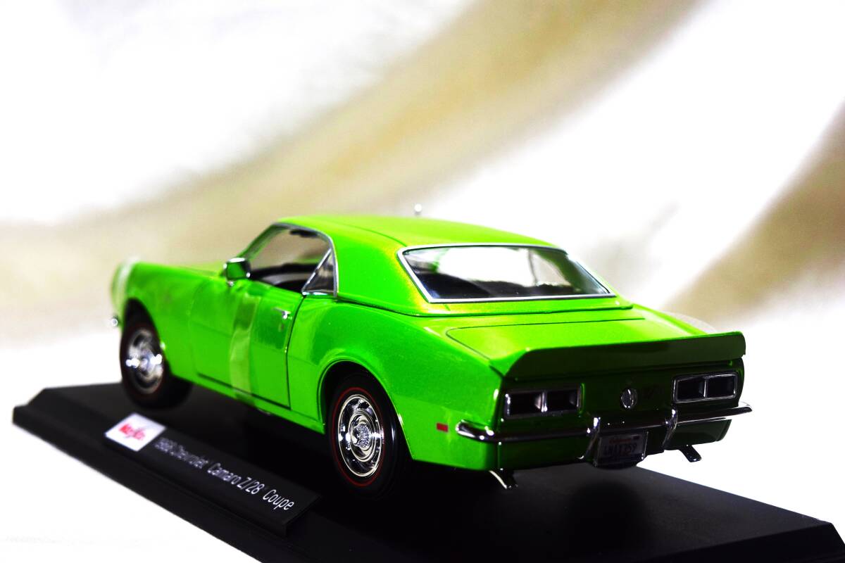 新品マイスト1/18【Maisto】◆1968年式 Chevrolet Camaro Z/28 Coupe/レア色/◆シボレー/ポルシェ/フェラーリ/BMW/ランボル/オートアート他_画像3