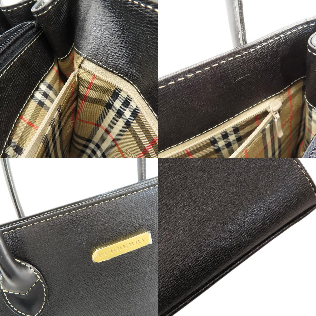 BURBERRY バーバリー ロゴ トートバッグ レザー レディース 中古_画像8