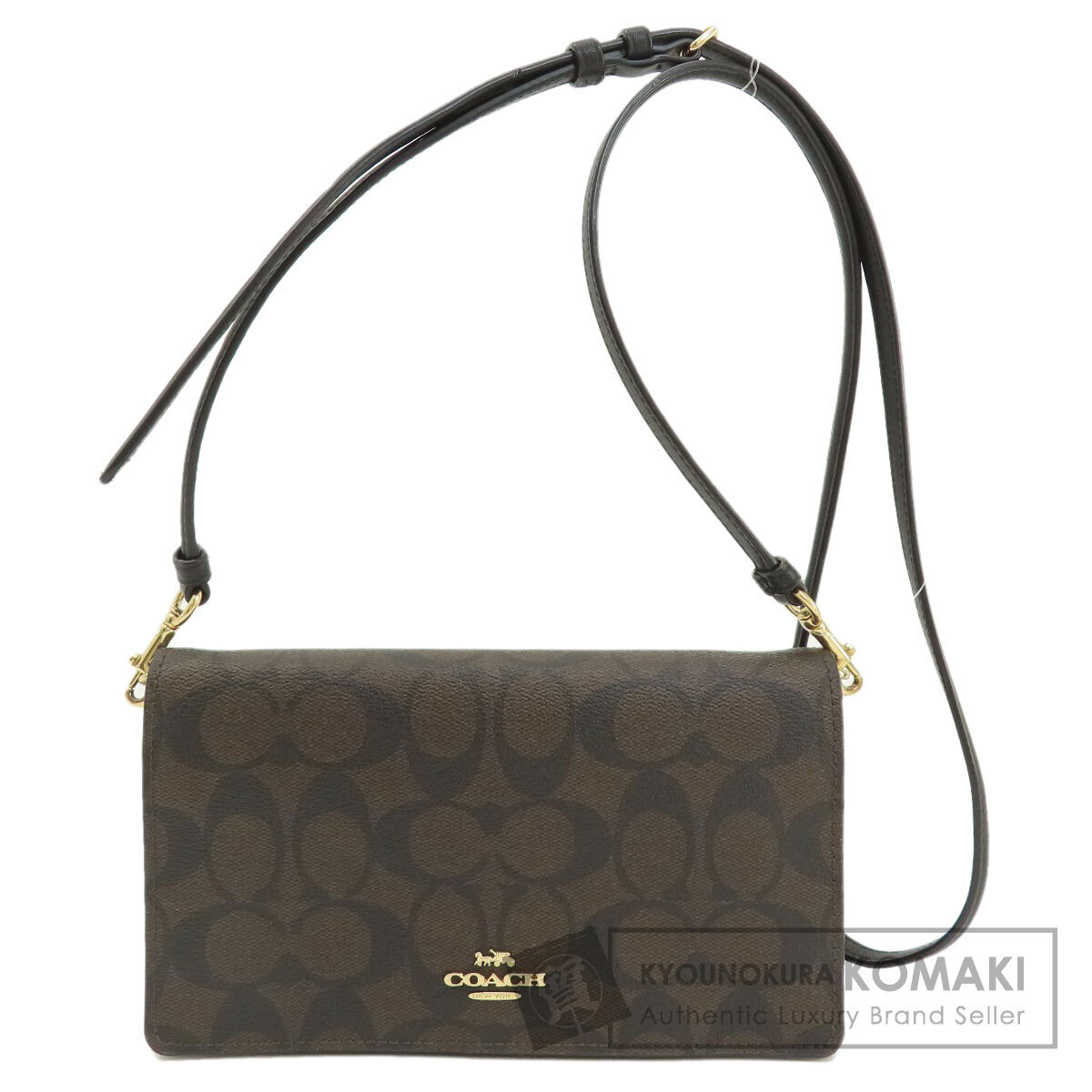 COACH コーチ 3036 ショルダーウォレット シグネチャー 長財布（小銭入れあり） PVC レディース 中古_画像1