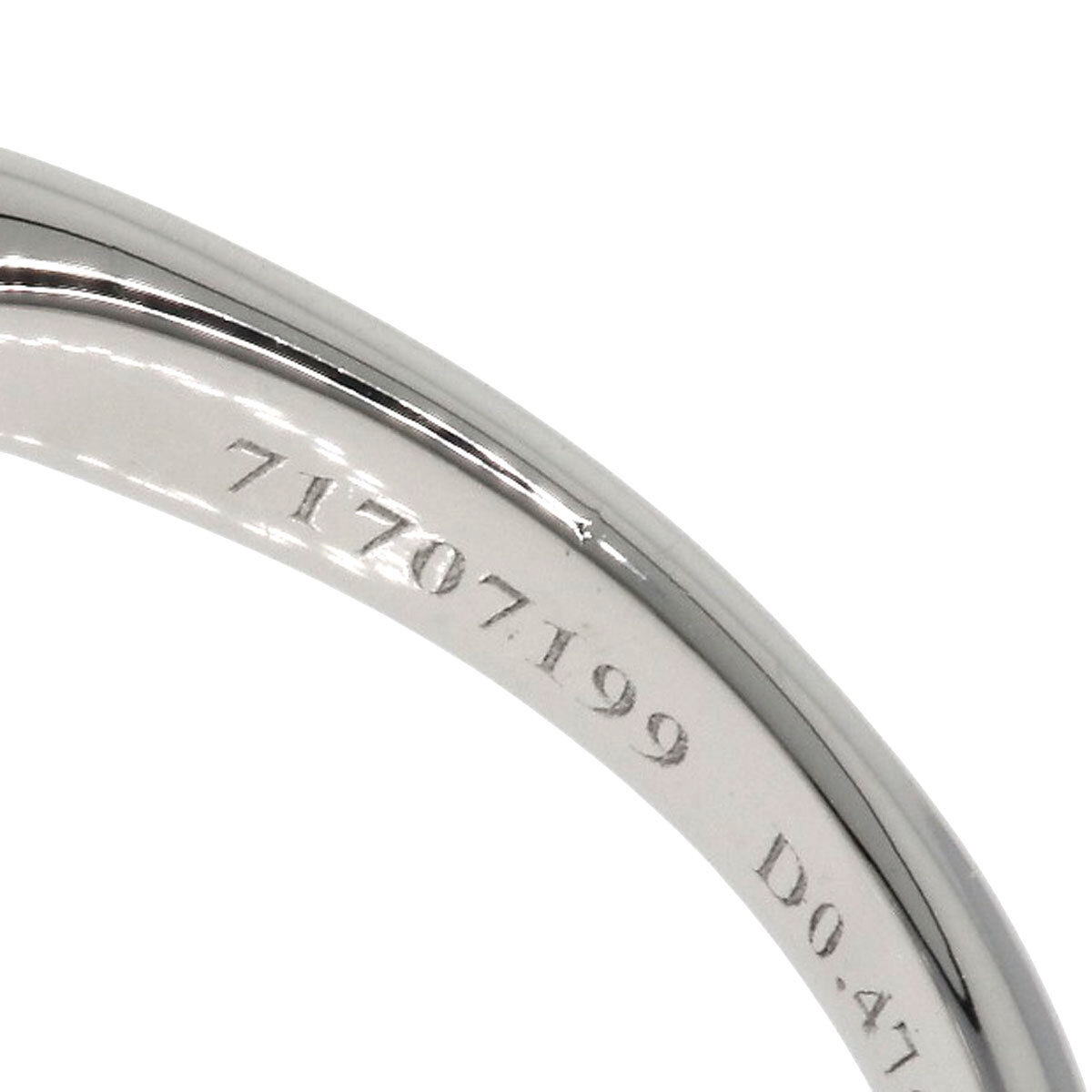 TIFFANY&Co. ティファニー ハーモニー ラウンドブリリアント 1P ダイヤモンド リング・指輪 プラチナPT950 レディース 中古_画像8