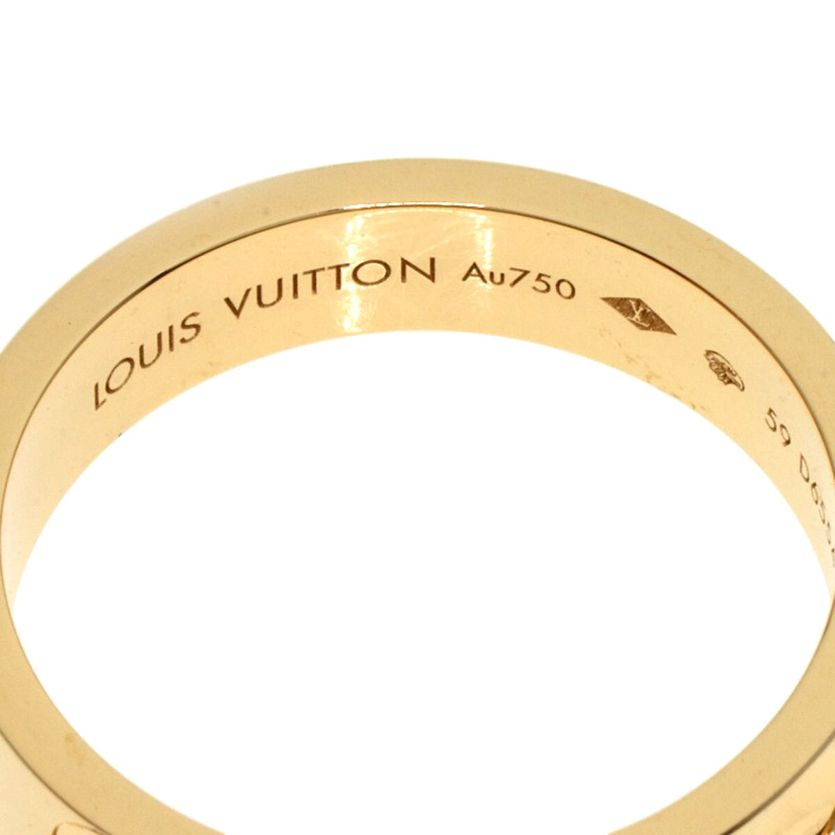 LOUIS VUITTON Louis Vuitton балка g Anne план to#59 кольцо * кольцо K18 желтое золото женский б/у 