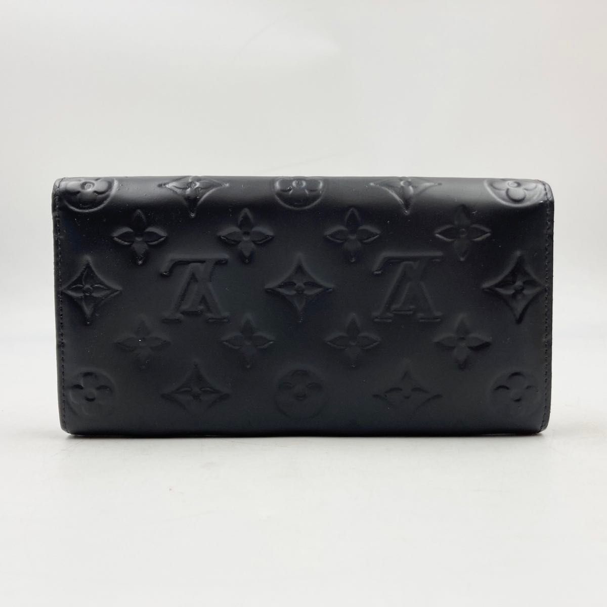 ルイヴィトン LOUIS VUITTON 長財布 ヴェルニ ポルトフォイユ サラ モノグラム ブラック 黒 マット M93667