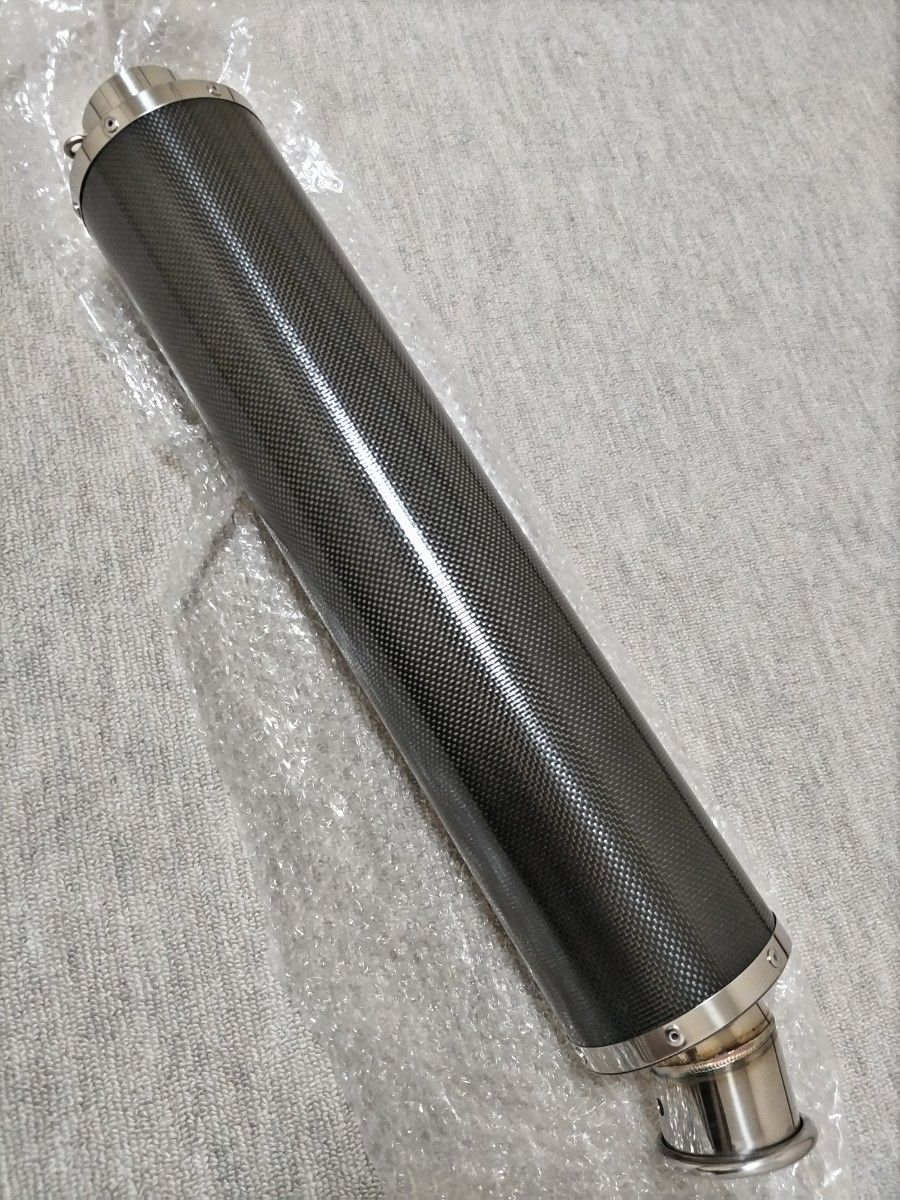 KLAZE クレイズ バイク マフラー 汎用 サイレンサー カーボン 500mm 110mm 差込み60.5mm 未使用