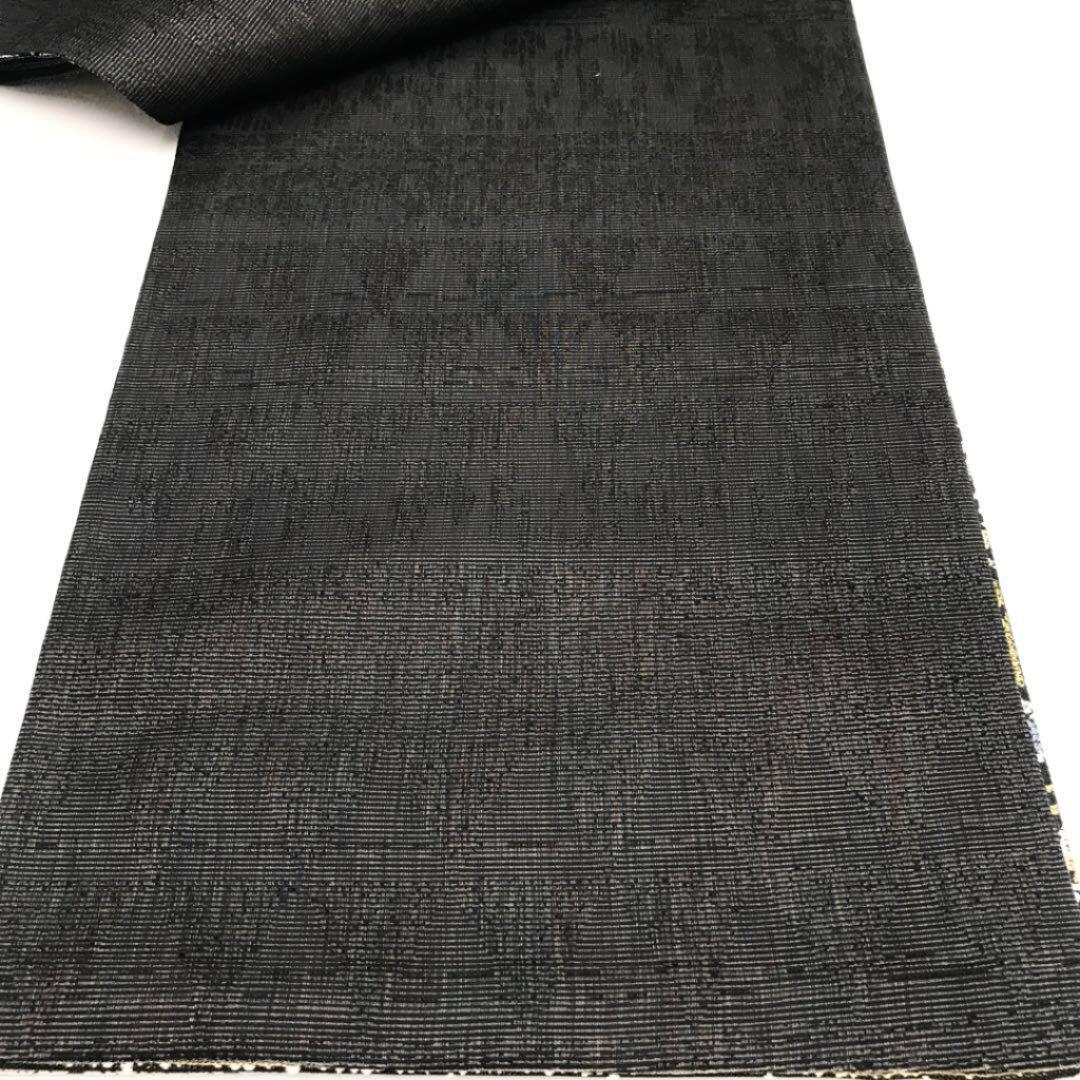 袋帯 羅天つづれ 美しい織模様 鱗柄 黒色 O-2593_画像7