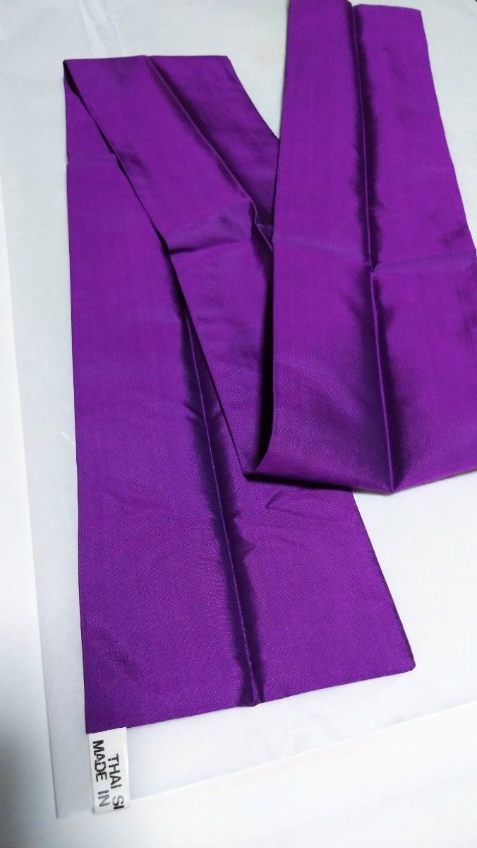 絹 シルク 紫色 重ね衿 重ね襟 つけ衿 つけ襟 伊達襟 和装小物