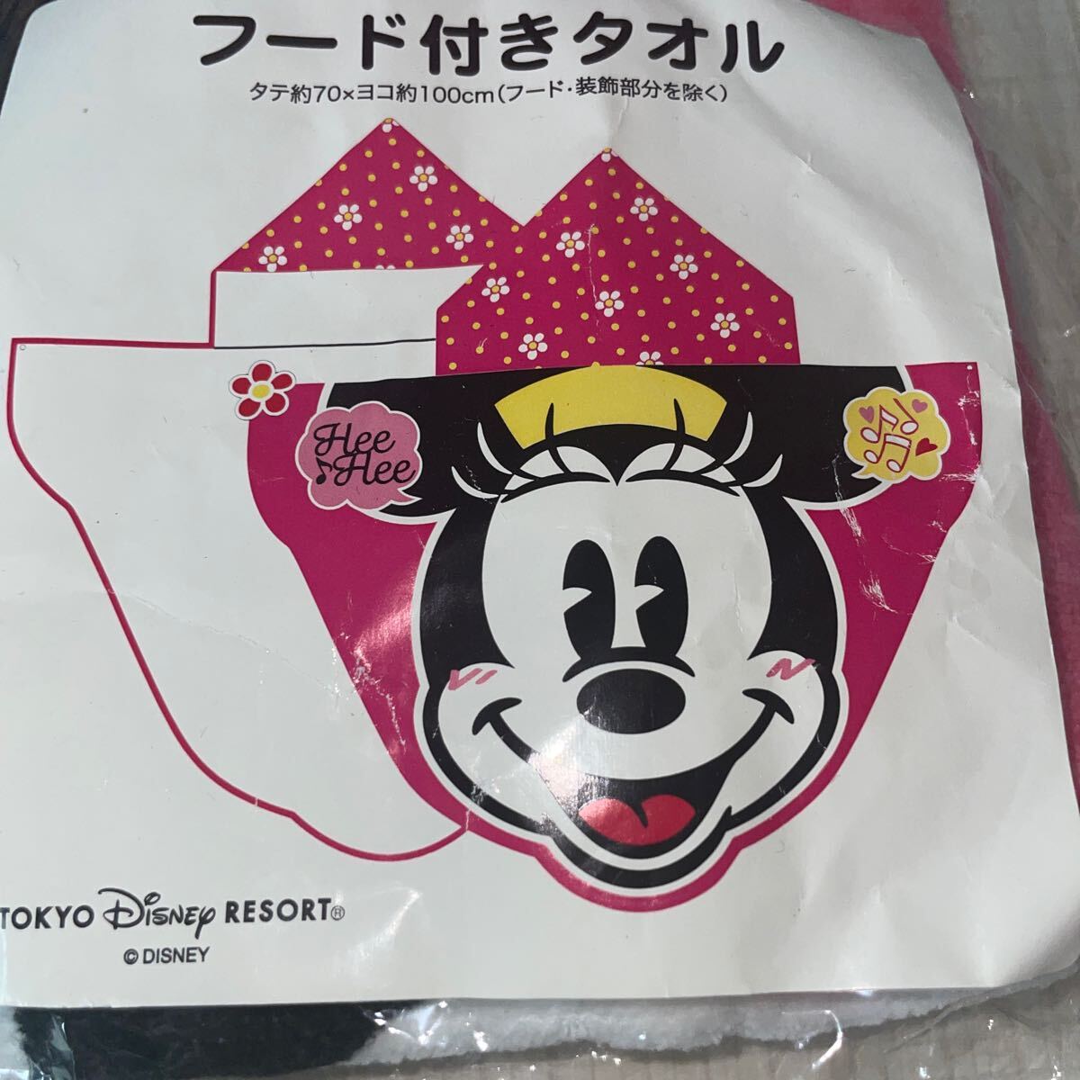  prompt decision! unused # Disney resort limitation minnie with a hood . towel # Kids playing in water outdoor camp 