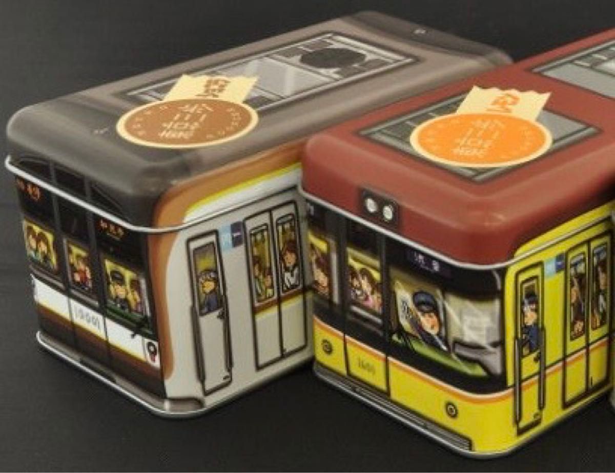 【希少】東京メトロ 「東京三歩」クッキー電車缶 ２種類セット 副都心線 10000系 銀座線 1000系 メトロの缶詰 状態良好