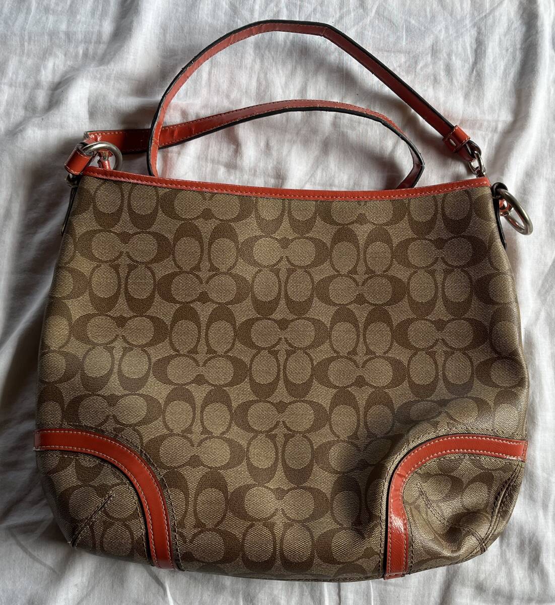  Coach shoulder bag handbag signature standard secondhand goods keep hand verification 