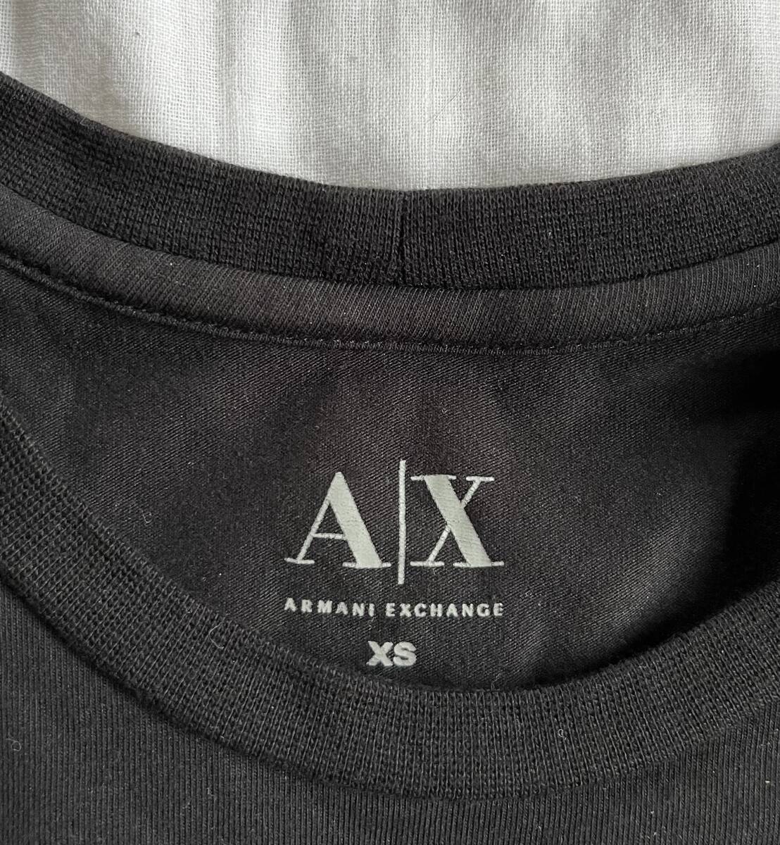  Armani Exchange футболка короткий рукав Logo чёрный стандартный tops мужской XS размер 