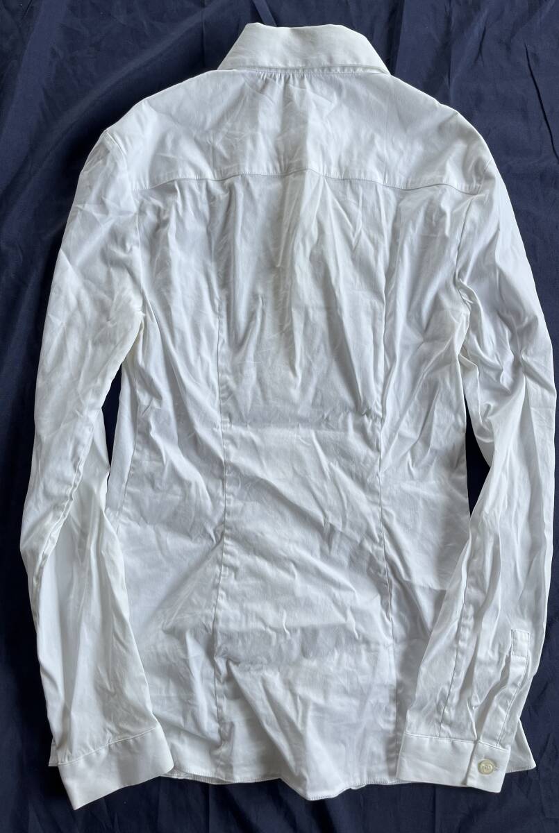  beautiful goods PRADA Prada lady's white long sleeve shirt tops 36 inscription used 