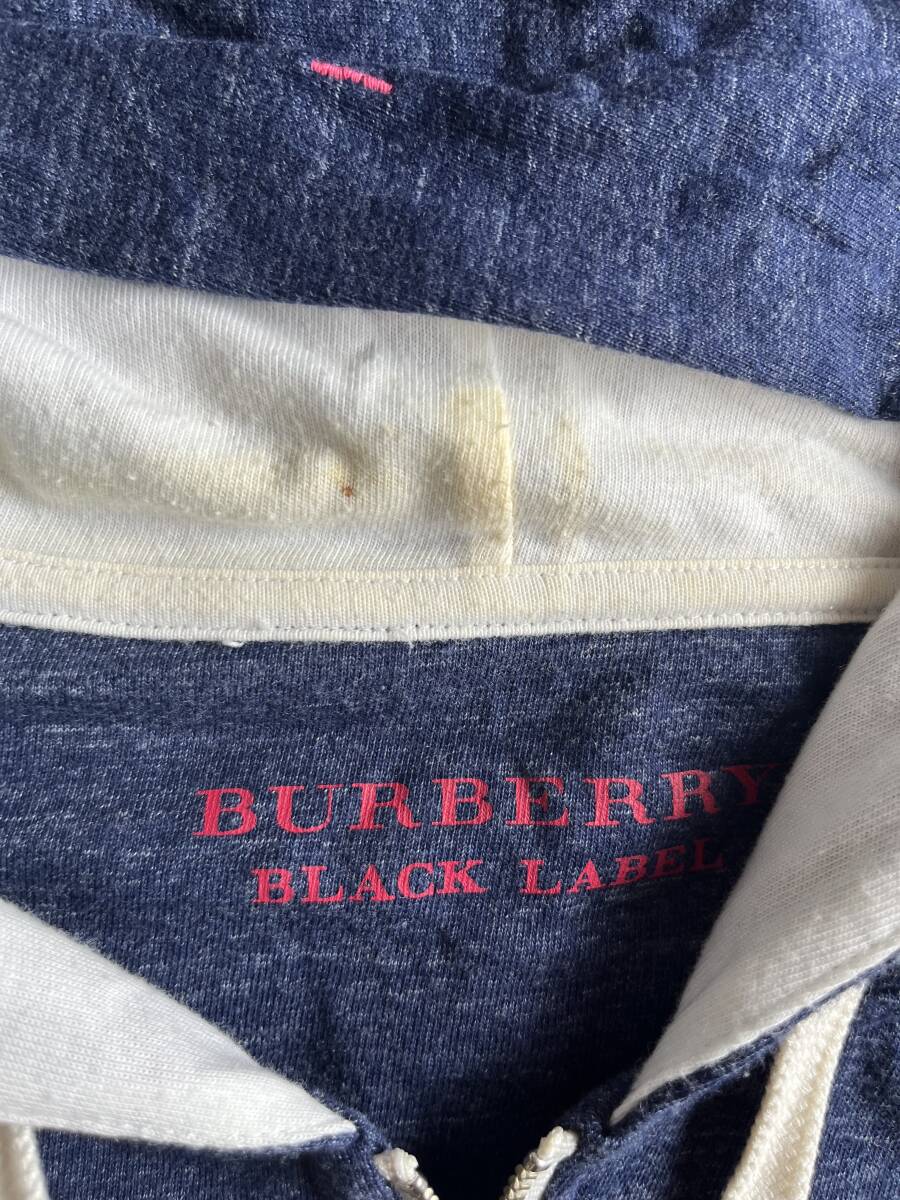 バーバリーブラックレーベル ジップアップ ４ 定番 保管品 パーカー BURBERRY BLACK LABELの画像2