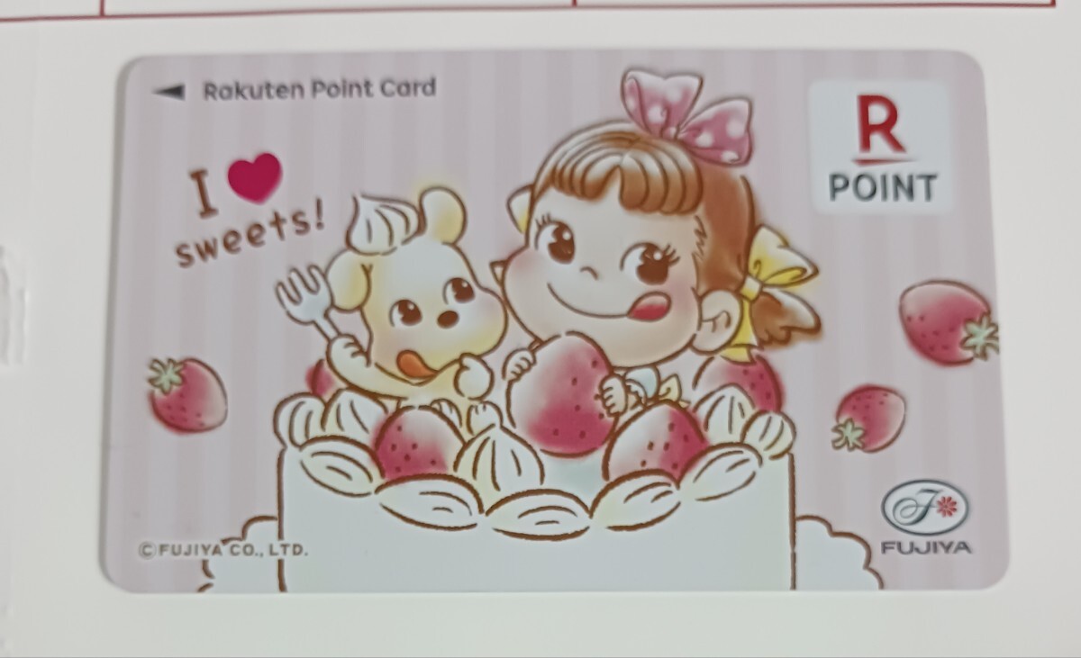 【即決】楽天ポイントカード ペコちゃん 不二家 ペコちゃん オリジナルデザイン Rポイントカード Rakuten Point CARD 未登録 新品 未使用の画像1