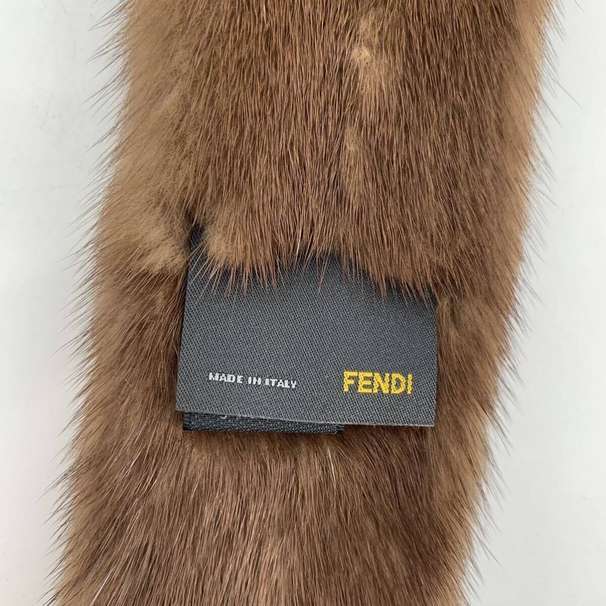 未使用 FENDI フェンディ マフラー ミンク 毛皮 イタリア製 レディースの画像4