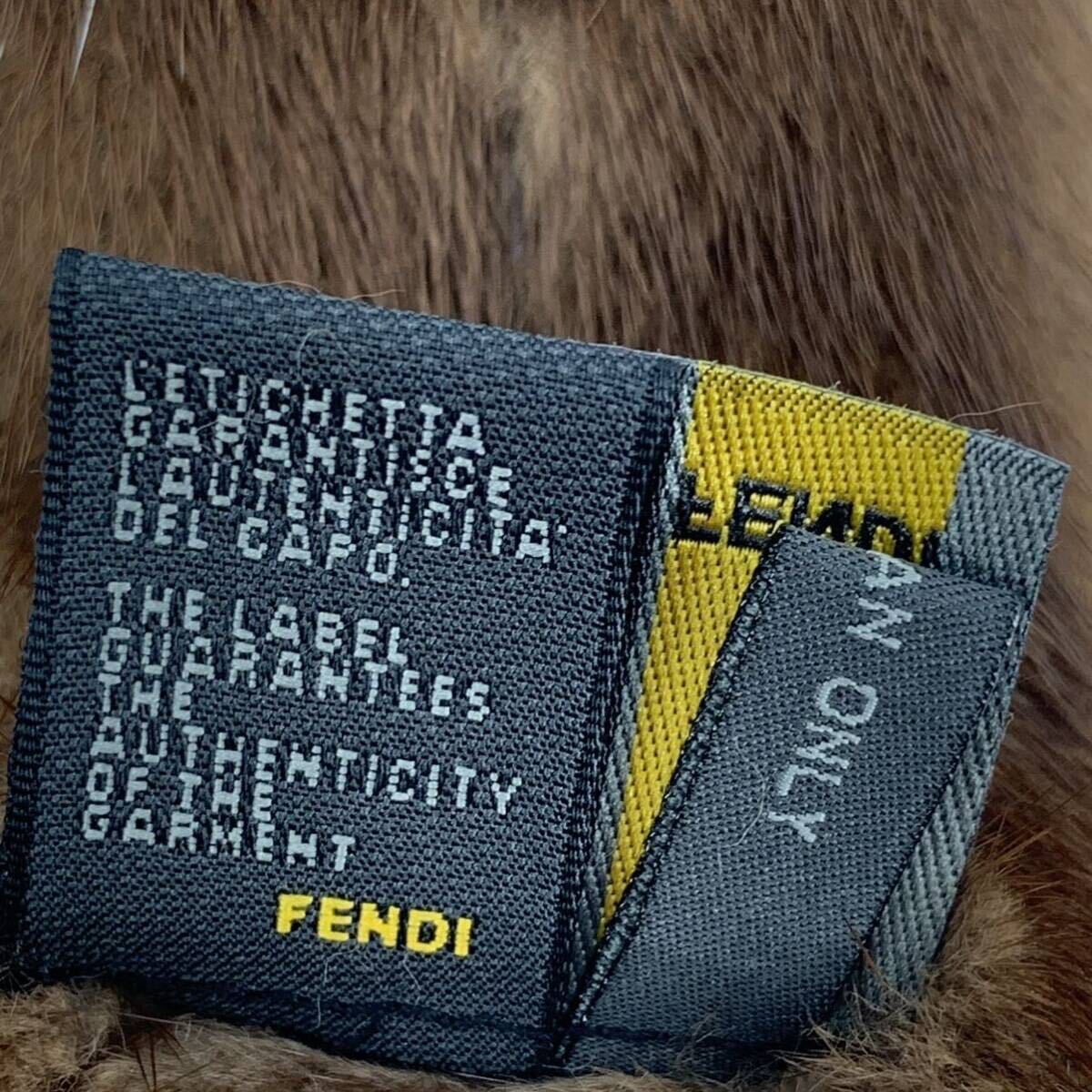 未使用 FENDI フェンディ マフラー ミンク 毛皮 イタリア製 レディースの画像6