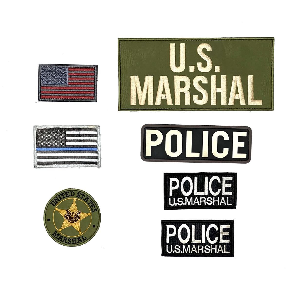 レプリカ品 US Marshals Service ベルクロパッチセット (検 連邦保安官局 USMS マーシャル LE POLICE SOG プレートキャリア ワッペンの画像1
