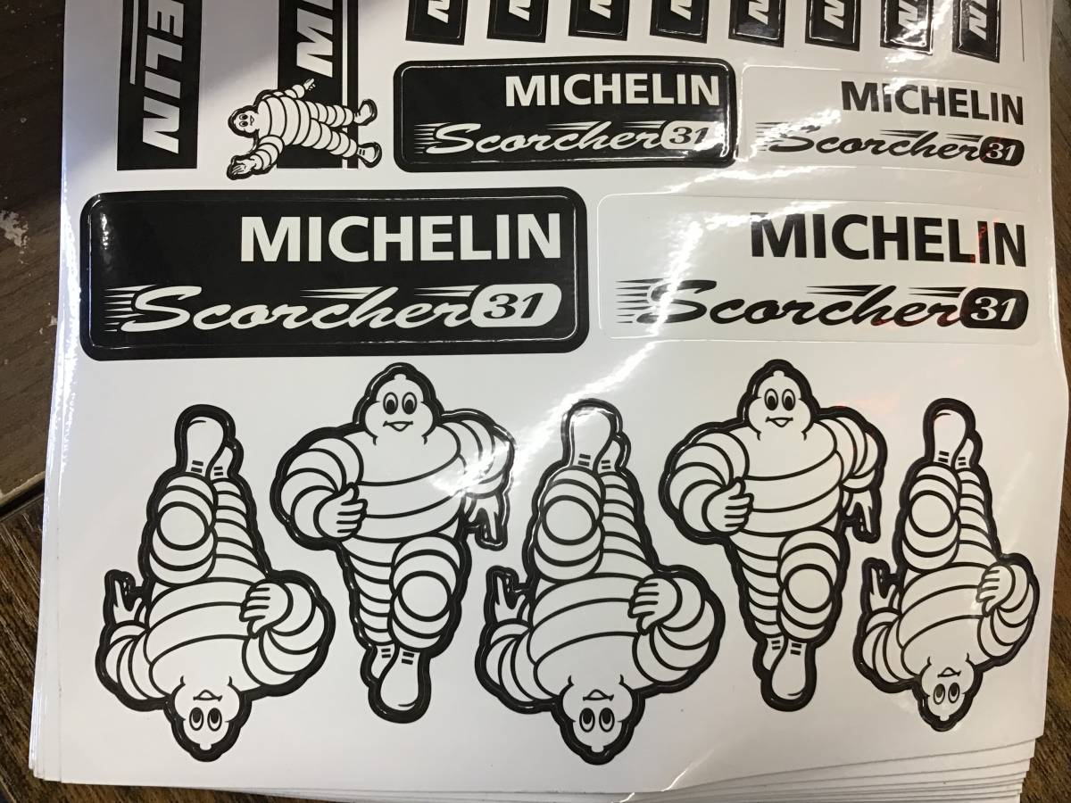 『MICHELIN Scorcher31』  ステッカー 1シート 19枚 ミシュラン ★新品未使用品★の画像4