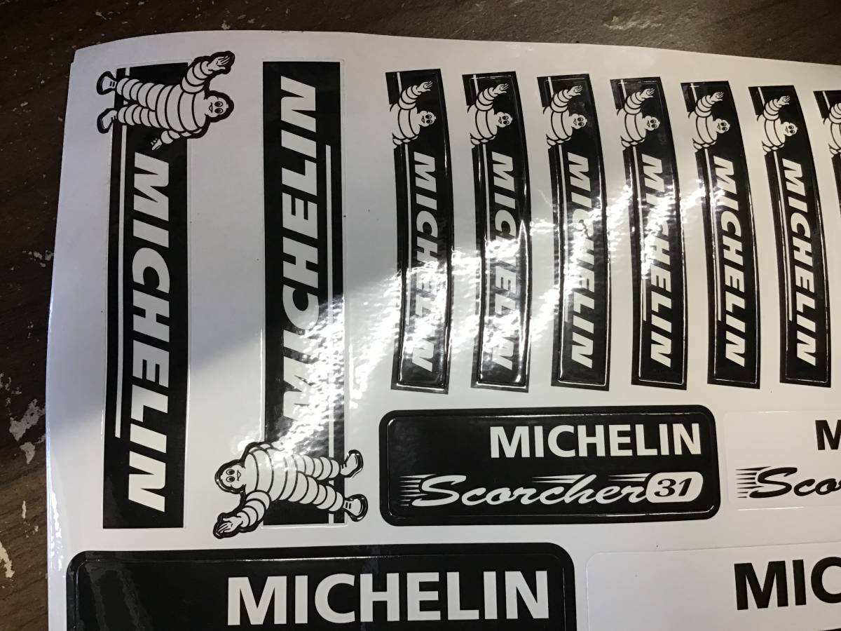 『MICHELIN Scorcher31』  ステッカー 1シート 19枚 ミシュラン ★新品未使用品★の画像3