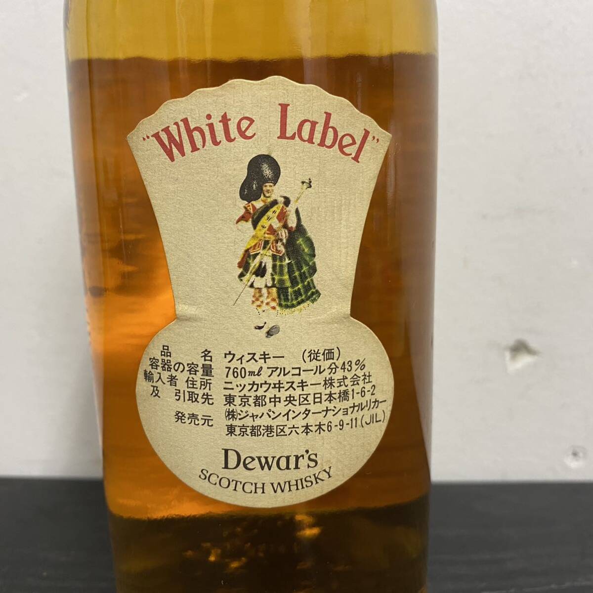 VV66 古酒 デュワーズ ホワイトラベル スコッチウイスキー 特級 760ml 43% Dewar's White Label 未開栓 BARR White Lavel Dewar'sの画像4