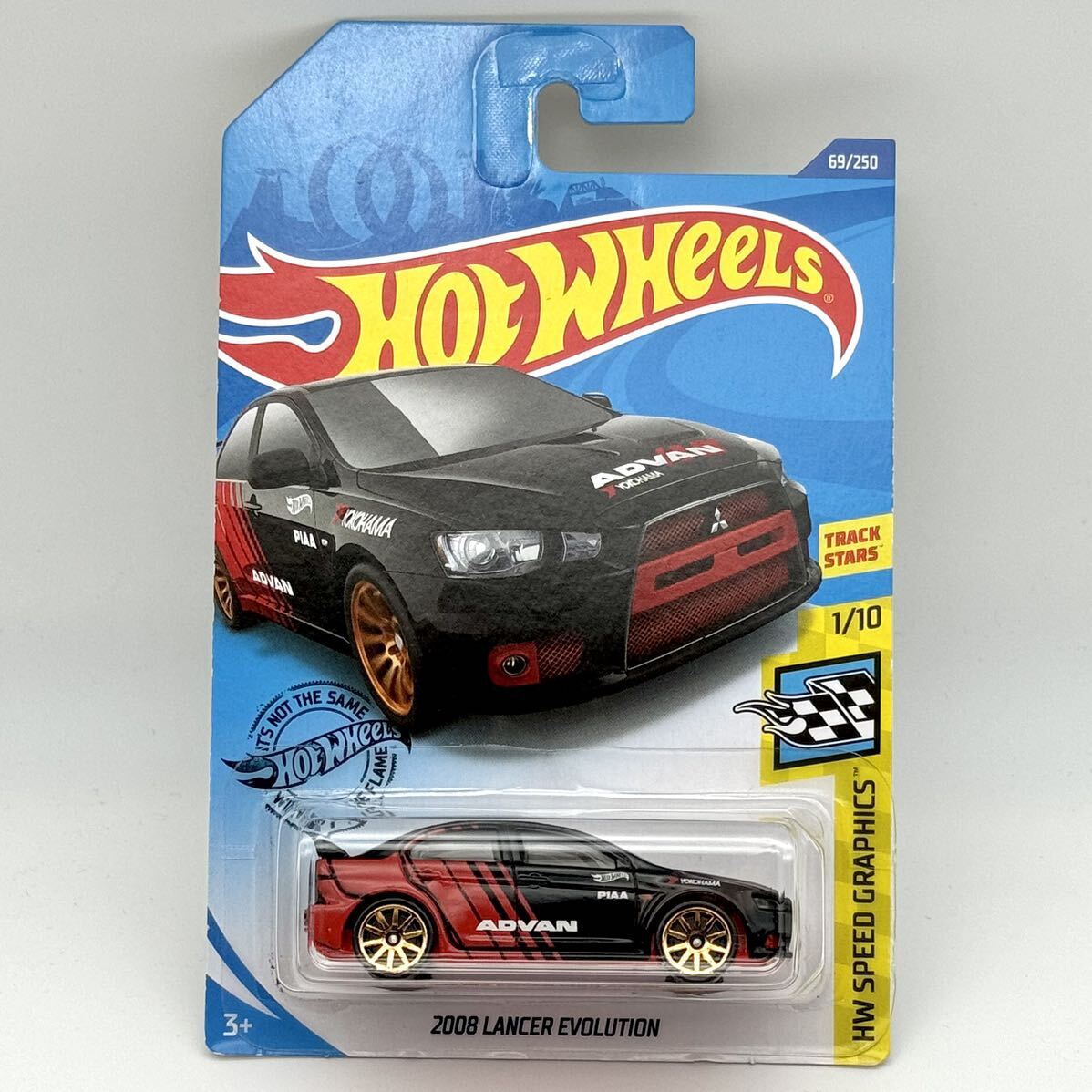 【HW】2008 ランサー エボリューションX (黒/ADVAN) 2020 BASIC Lancer Evolution ホットウィール HotWheelsの画像4