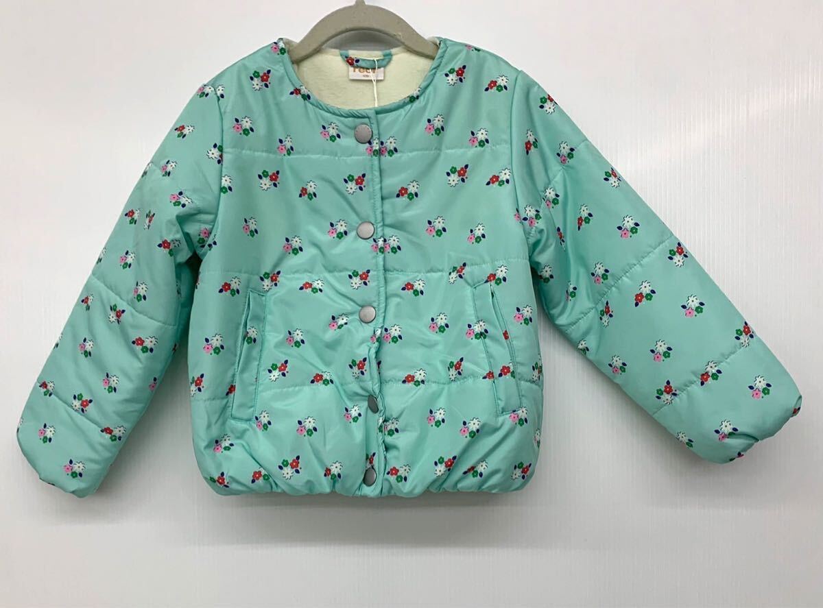  new goods #reor Kids girl floral print jacket reverse side nappy 120 hood none child care . kindergarten 