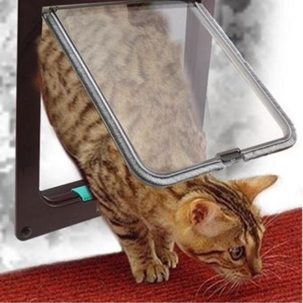  pet door S size Brown new goods cat small size dog easy installation . entering . adjustment function empty . measures upbringing cheap immediate payment 