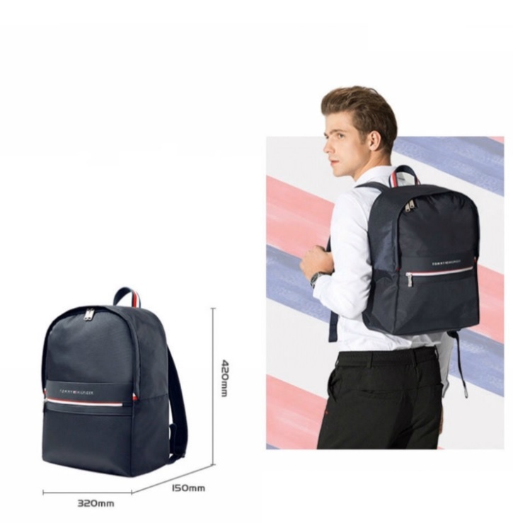  Tommy Hilfiger nylon backpack rucksack navy unused 