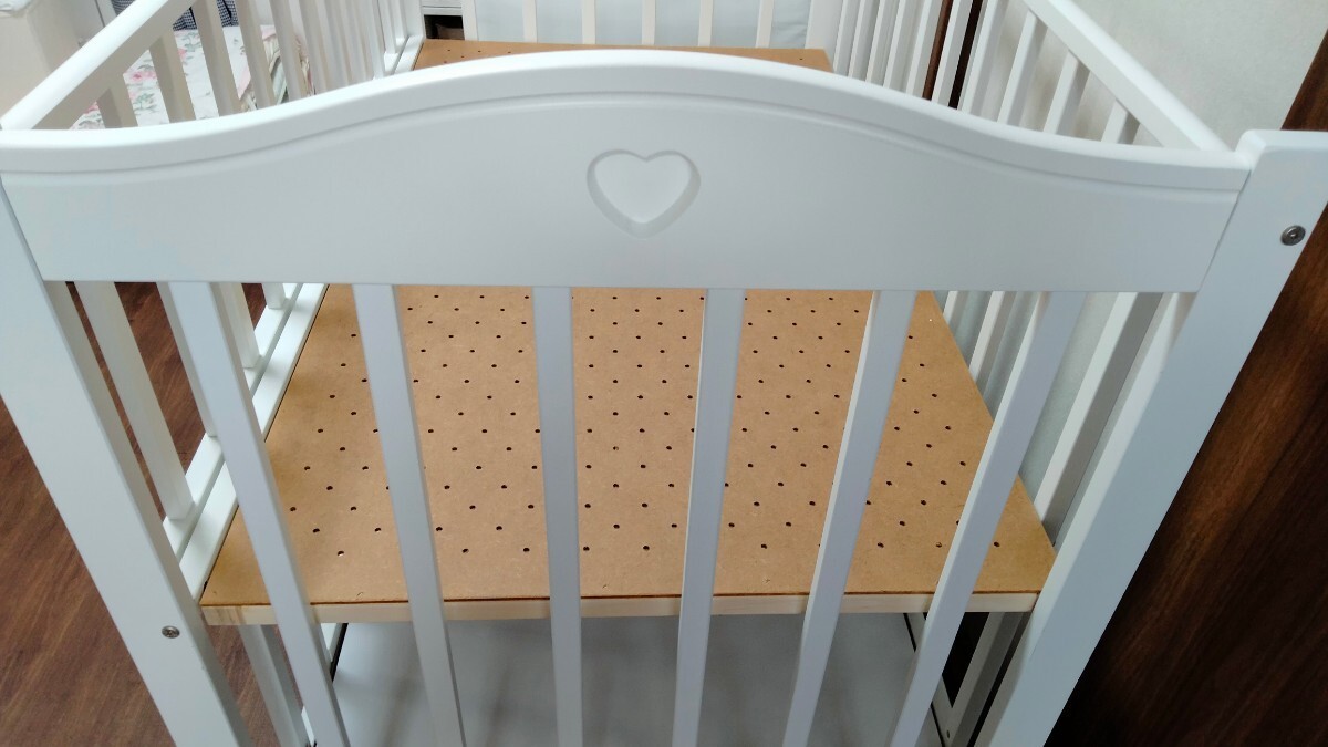  crib wooden W1,248×D773×H1,025 white made in Japan 