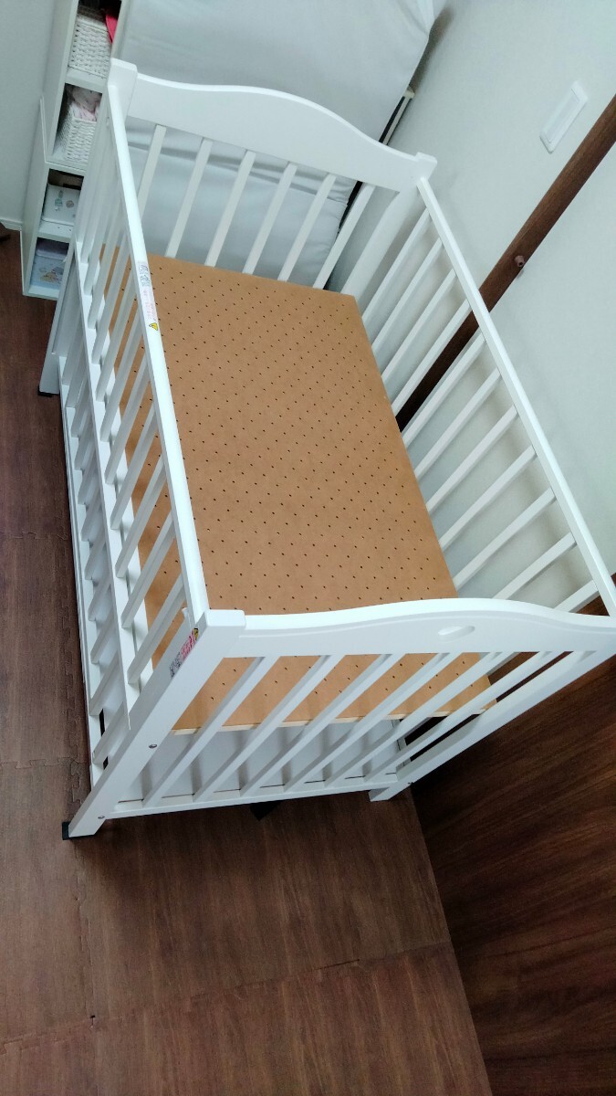  crib wooden W1,248×D773×H1,025 white made in Japan 