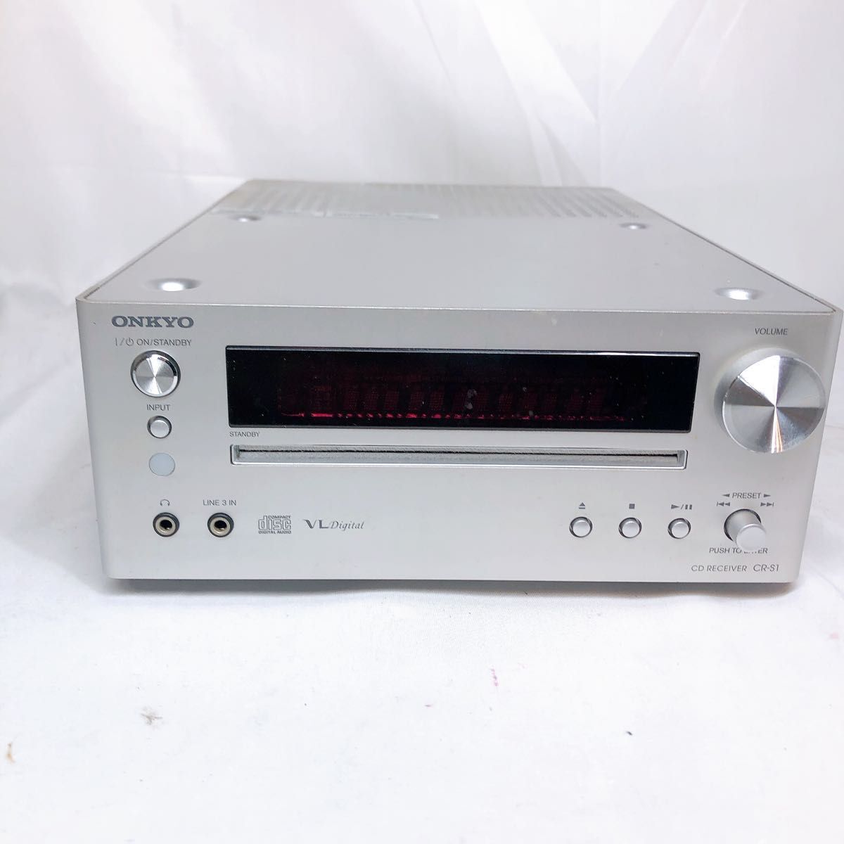 【美品】CR-S1 オンキョー CDレシーバー コンパクト FMチューナー ONKYO オーディオ 音楽 システムコンポ アンプの画像2