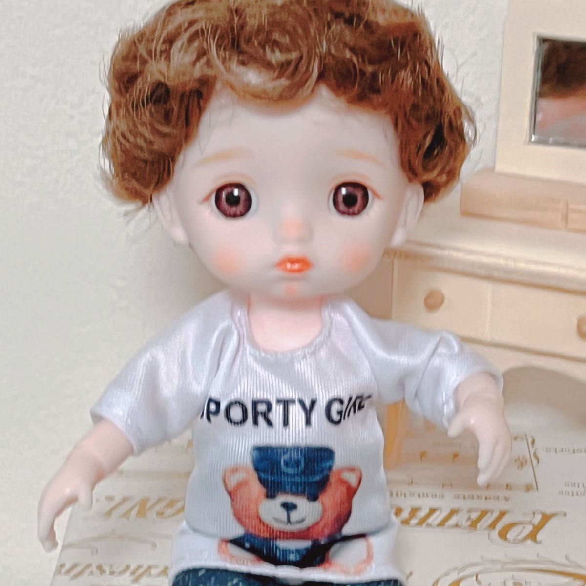 球体関節人形　フルセット　bjd 男の子　おもちゃ　ドール　着せ替え人形　プレゼント　半袖Tシャツ　フィギュア　着せ替え 人形