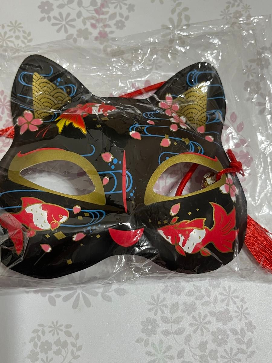 お面　コスプレ　狐　猫お面　きつね　着物　鈴　猫のお面　仮面　学園祭　夏祭り　マスク　変装用マスク　仮装　パーティー　コスプレ　