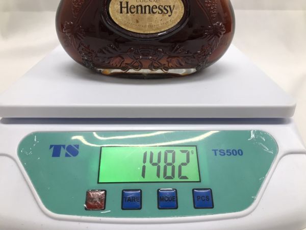 E001 未開栓 古酒 Henessy ヘネシー X.O コニャック COGNAC ブランデー 金キャップ グリーンボトル 700ｍl 40度 洋酒の画像9