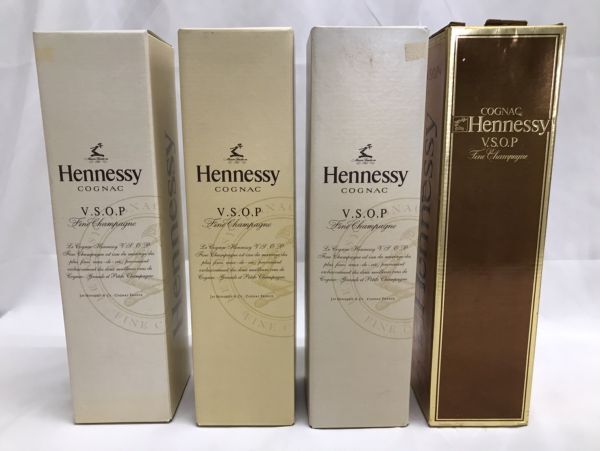 E009 not yet . plug old sake 4 pcs set Henessy Hennessy VSOP COGNAC cognac brandy Fine Champane foreign alcohol 700ml 40 times 