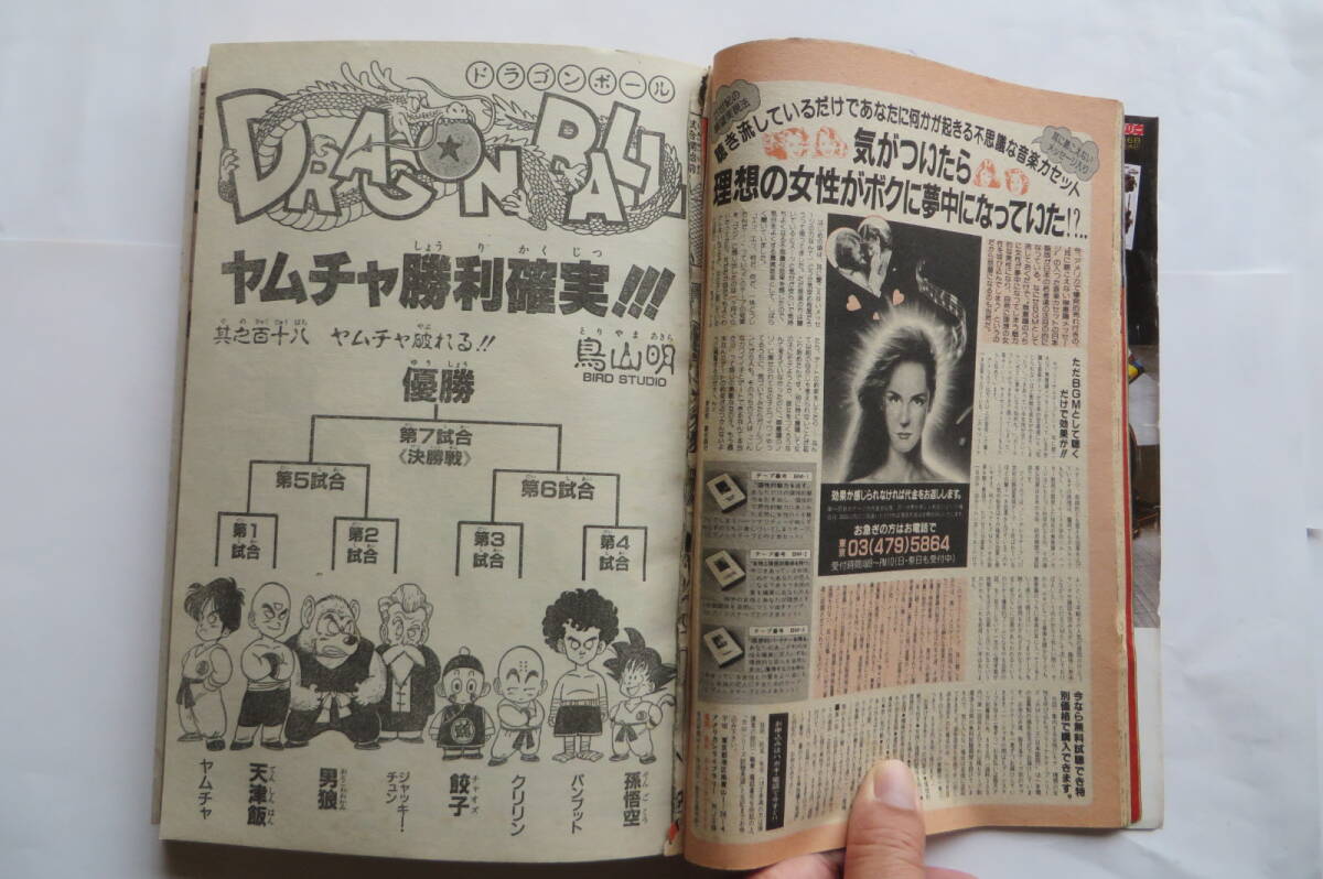 2315 週刊少年ジャンプ 1987年4月13日号No.18 ステッカー ピンナップ付き 落丁有/p41-66,147-164,179-200,307 破れ等傷み有 最終出品の画像7