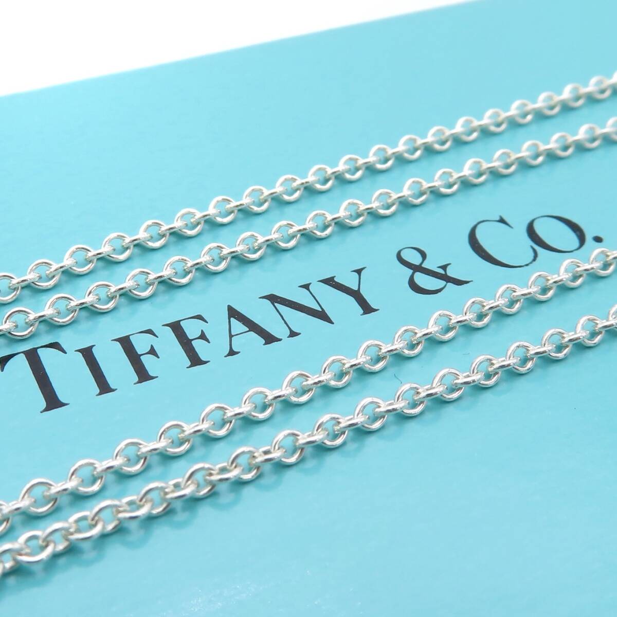 【送料無料】 美品 Tiffany&Co. ティファニー ロング シルバー ネックレス チェーン 70cm SV925 メンズ レディース MA2_画像2