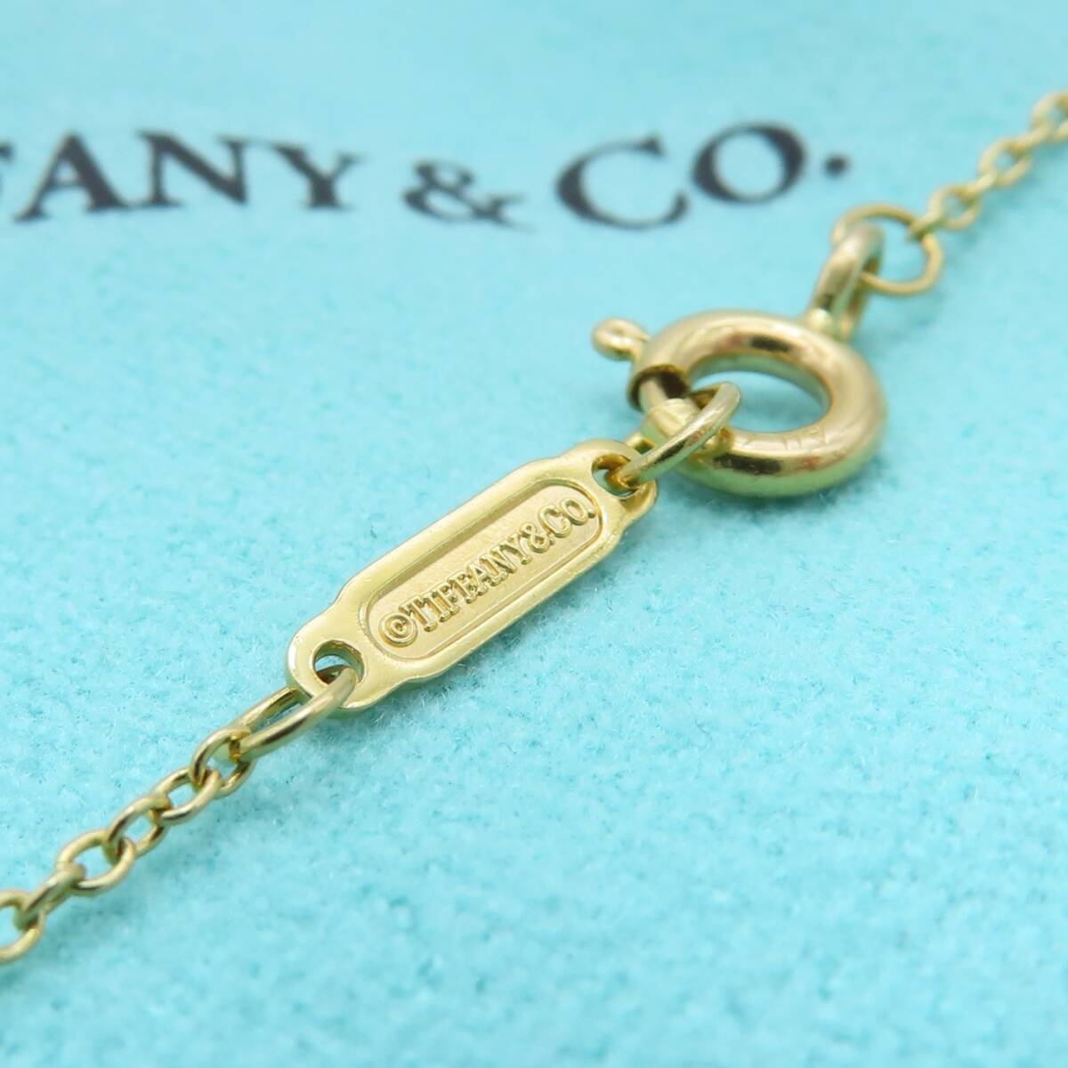 【送料無料】 未使用 Tiffany&Co. ティファニー イエロー ゴールド ミディアム ネックレス チェーン AU750 K18 46cm HA67_画像5