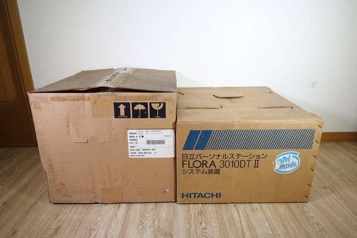 [ unused ]HITACHI FLORA 3010DT2 rare! MS-DOS5.0/V monitor attached 