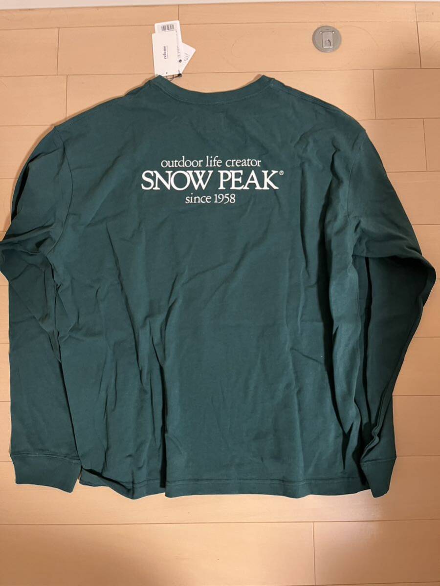 snow peak【SNOWPEAK / スノーピーク】Classic Logo Printed ロングスリーブTシャツ L 未使用 タグ付き長袖 ロンT ロングTシャツ の画像2