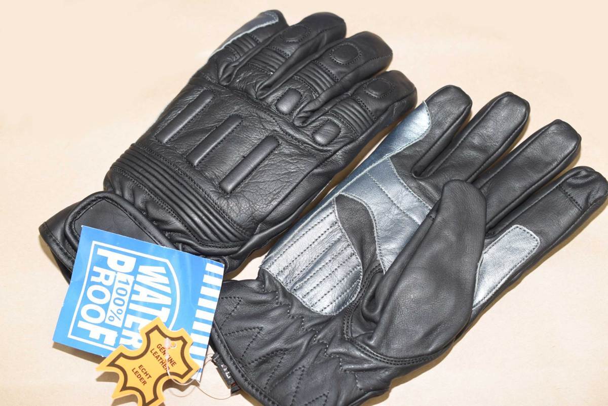 * postage 198 jpy * cow leather bike glove * protect * gray L size certainly . leather quality smartphone Touch correspondence 
