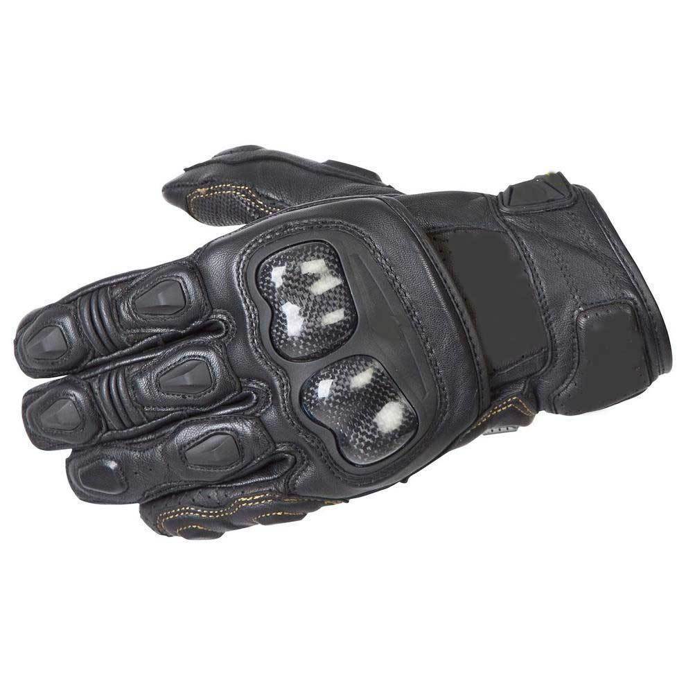 * postage 198 jpy *... cow leather bike glove * protect * Short black 02L certainly . leather quality 