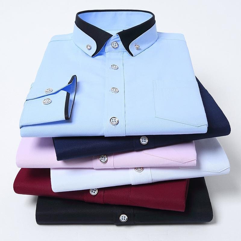 40/L ライトブルー シャツ メンズ メンズシャツ 長袖シャツ ワイシャツ カジュアルシャツ ビジネス 形態安定加工_画像2