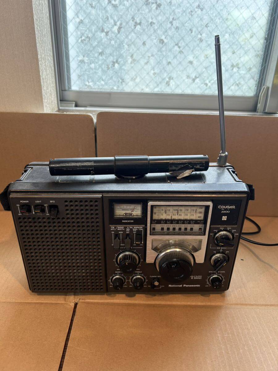 National Panasonic National Panasonic RF-2200 COUGAR пума 2200 Showa Retro радио [ Junk ] электризация OK