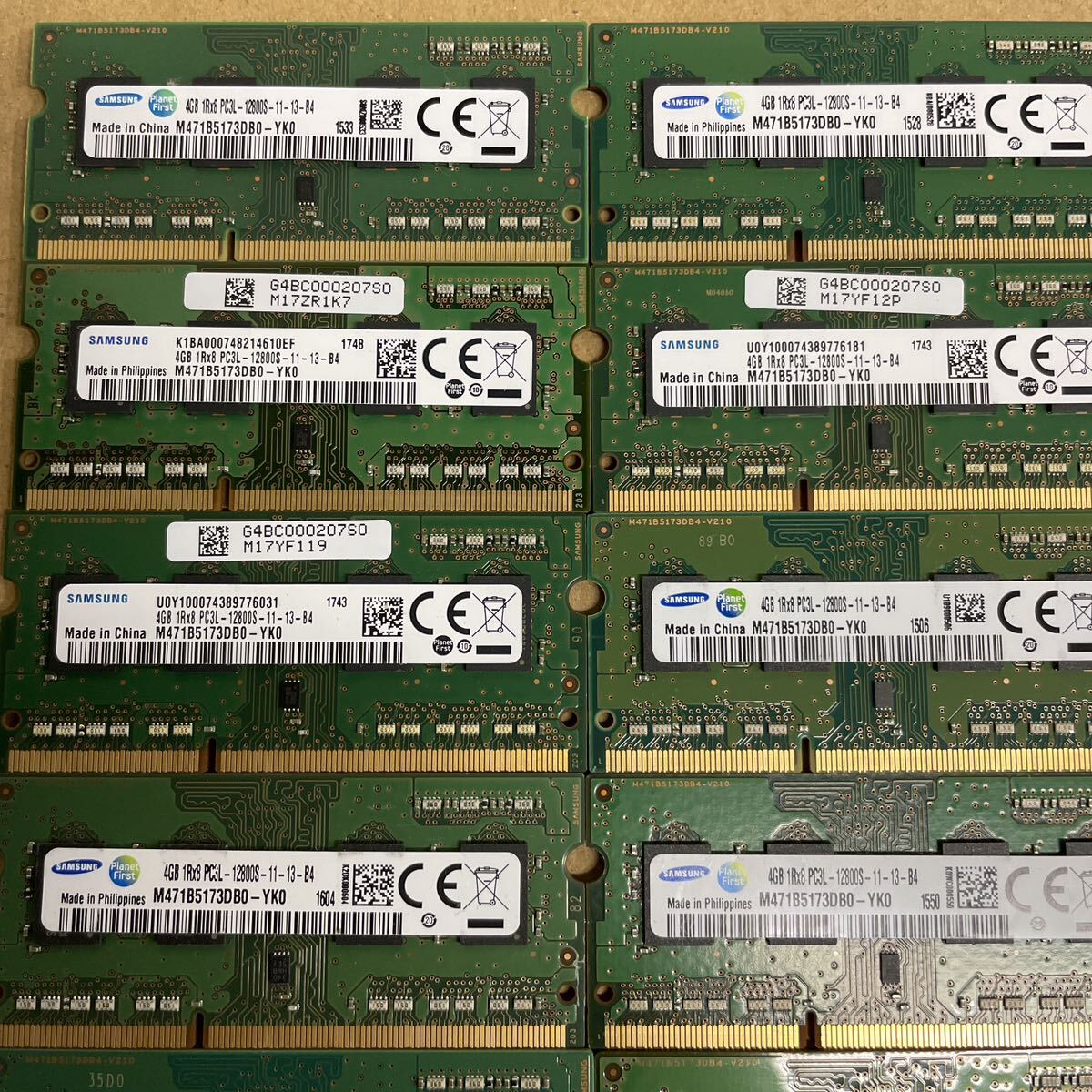 u86 SAMSUNG Note PC memory 4GB 1Rx8 PC3L-12800S 30 sheets 